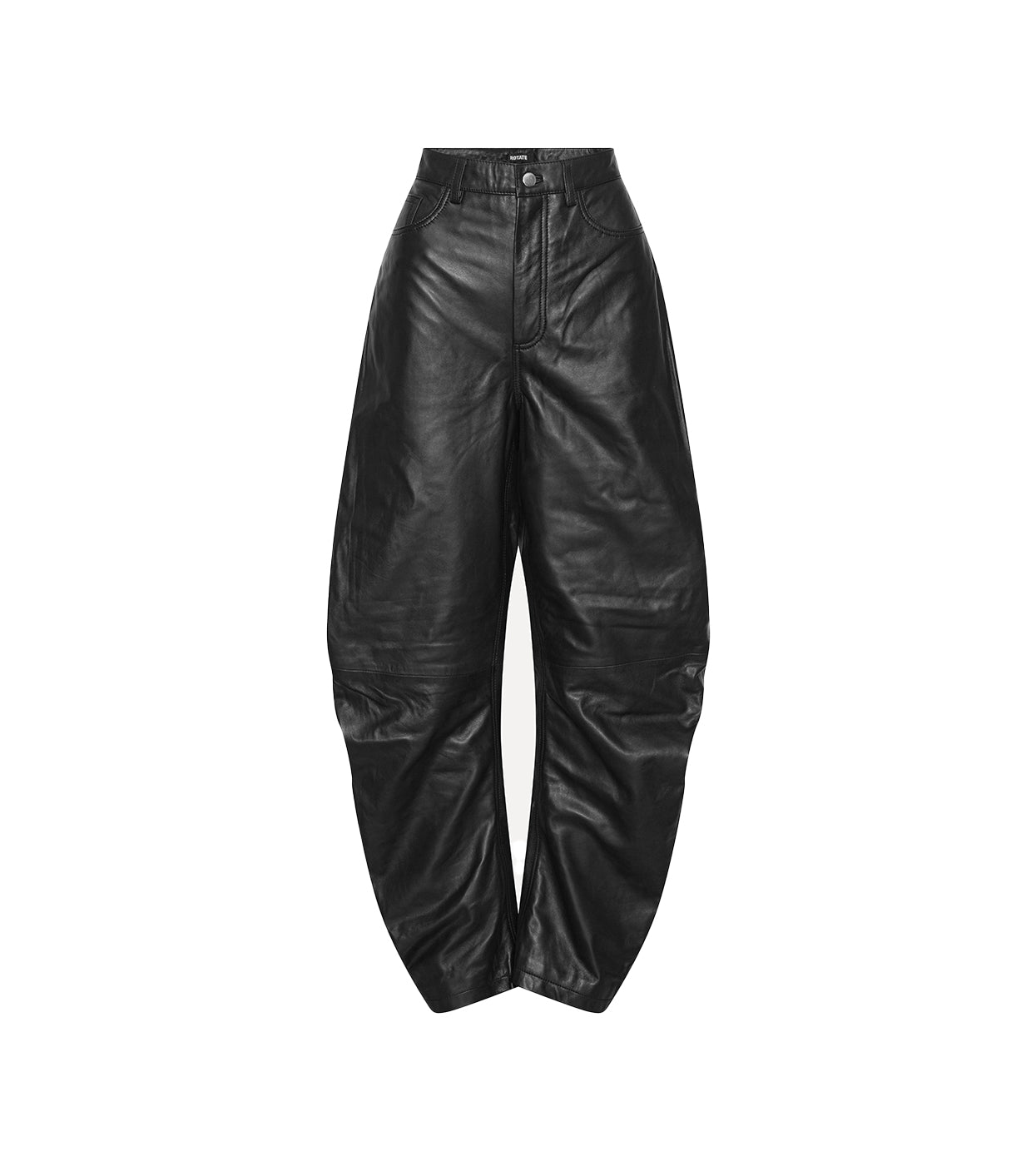 ROTATE Barrel Leg Leather Pants