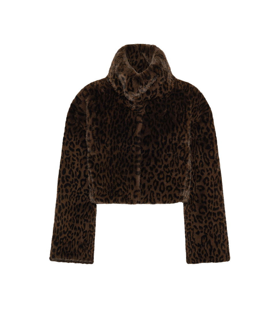 ROTATE Faux Fur Crop Jacket